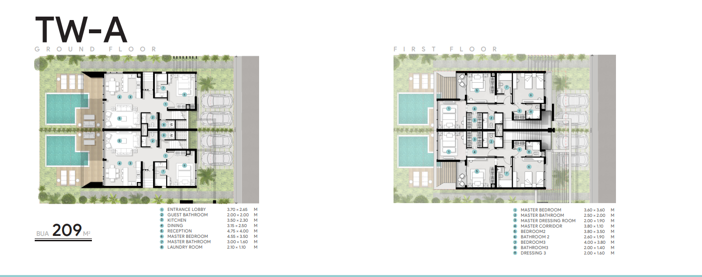 Floor plan for  at Azha North Coast