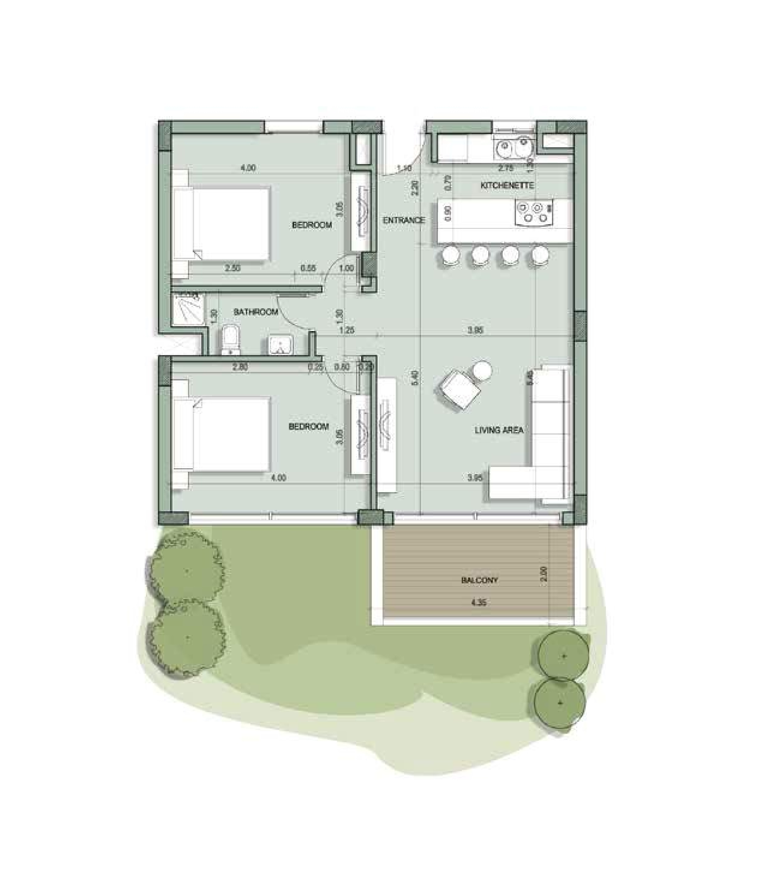 Floor plan for chalet at Il Monte Galala