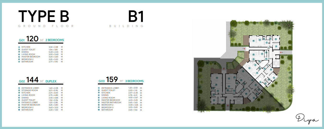 Floor plan for chalet at Azha North Coast