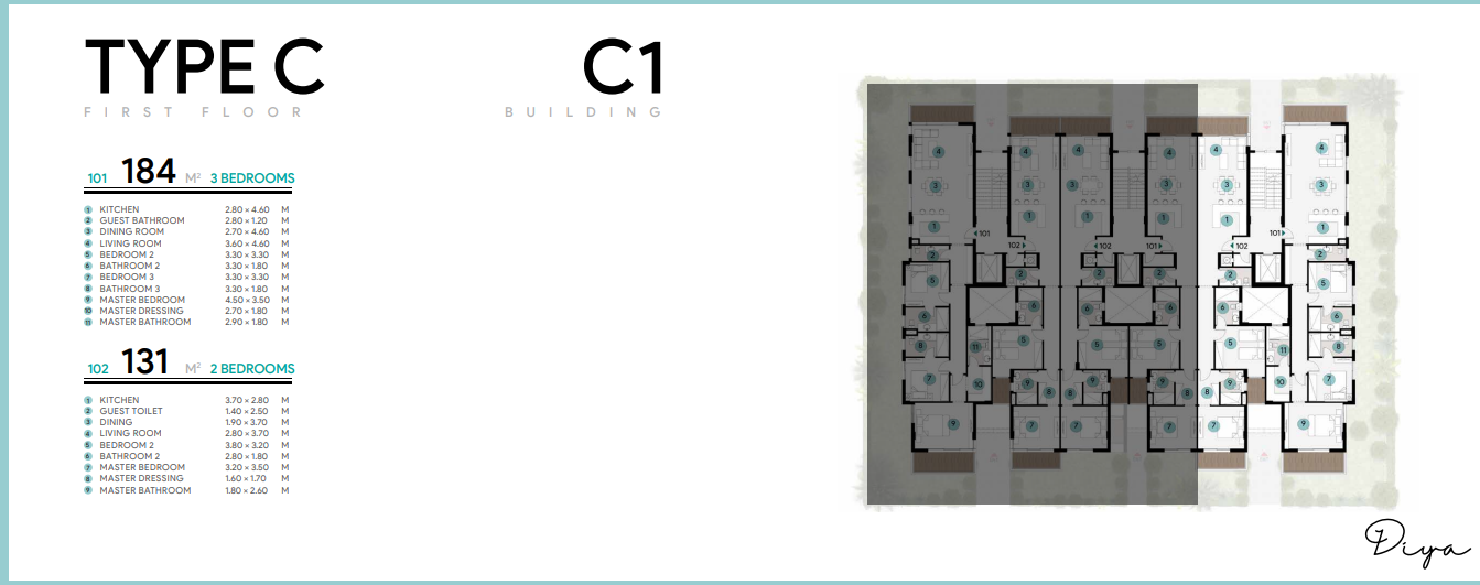 Floor plan for chalet at Azha North Coast