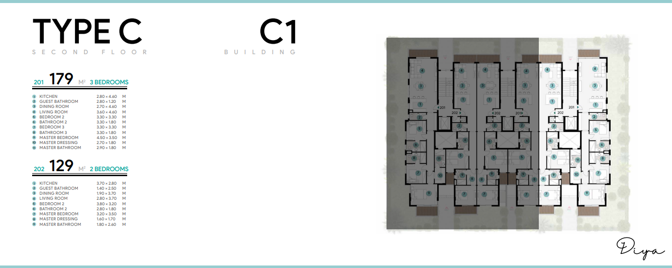 Floor plan for chalet at Azha North Coast