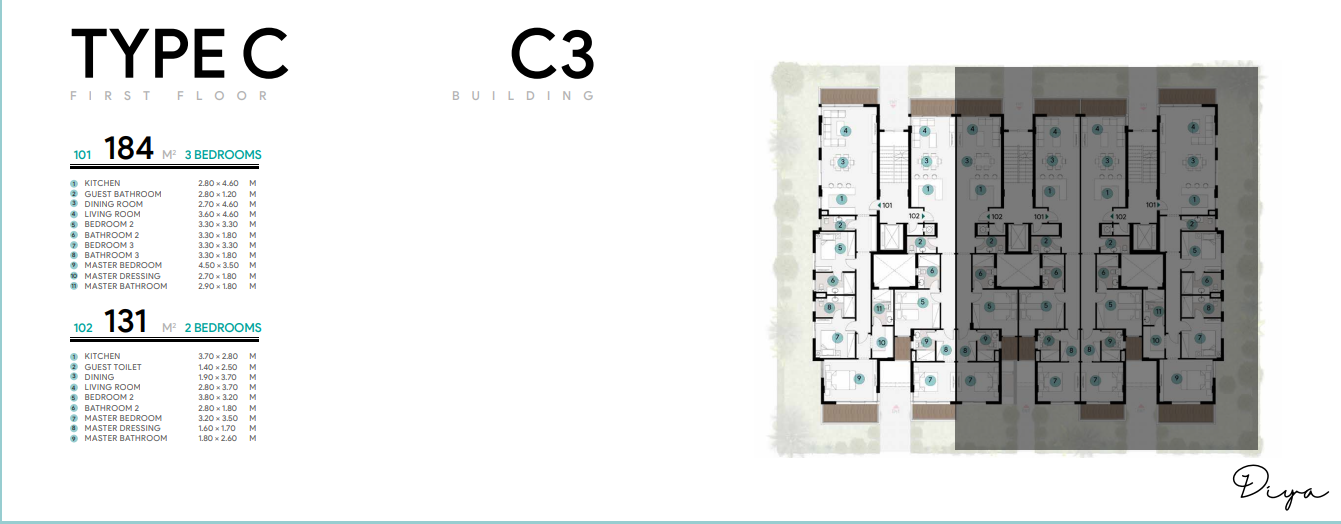 Floor plan for chalet at Azha North Coast