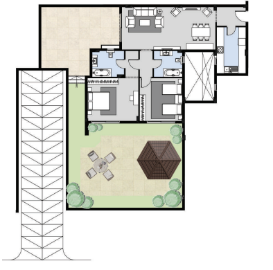 Floor plan for apartment at Galleria Residence