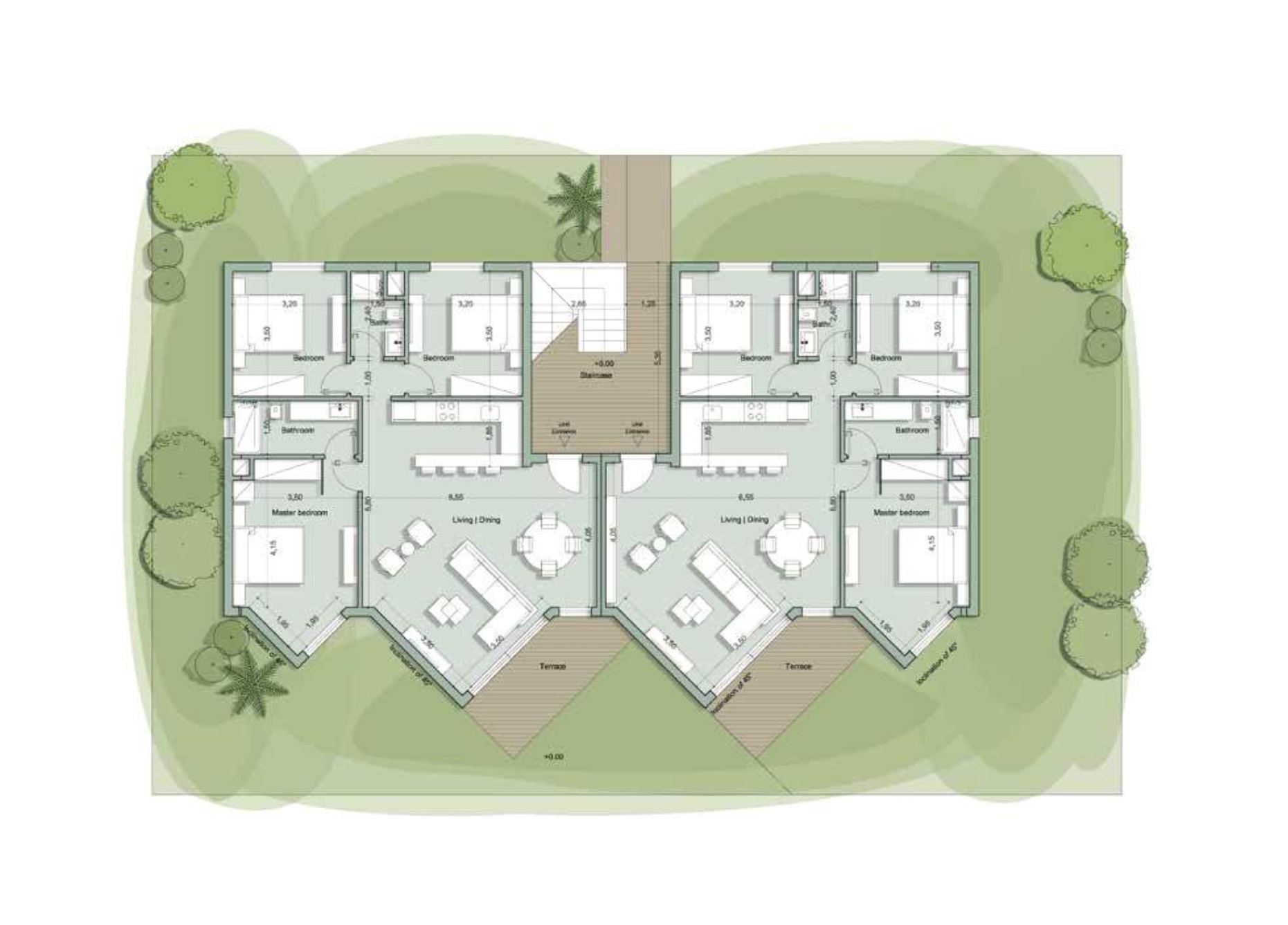 Floor plan for chalet at Il Monte Galala