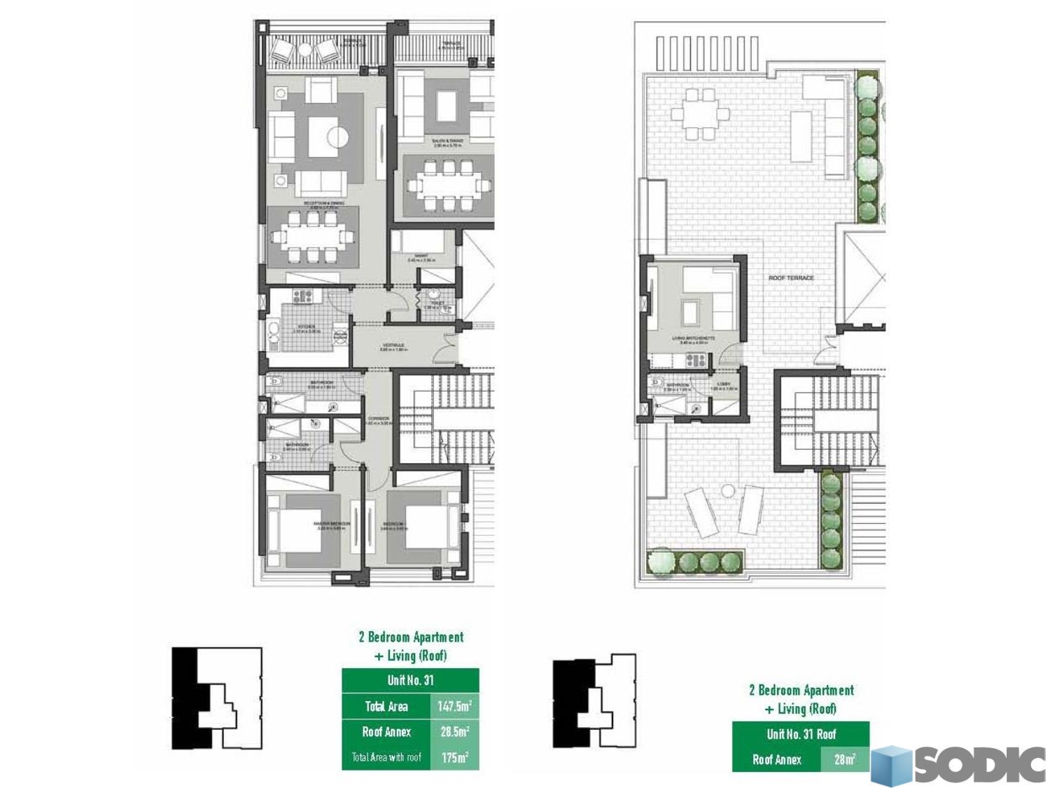 Floor plan for penthouse at One 16
