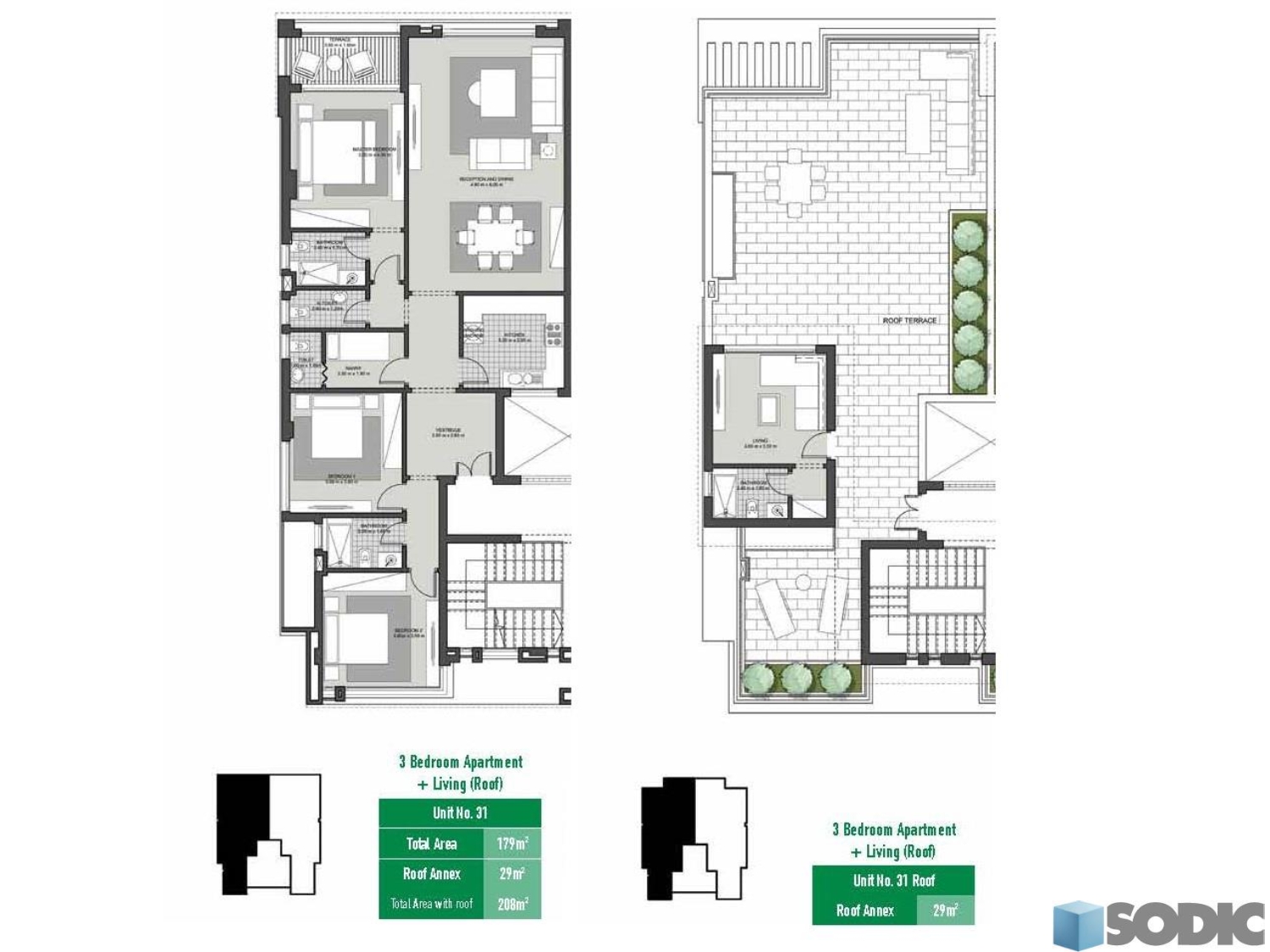 Floor plan for penthouse at One 16