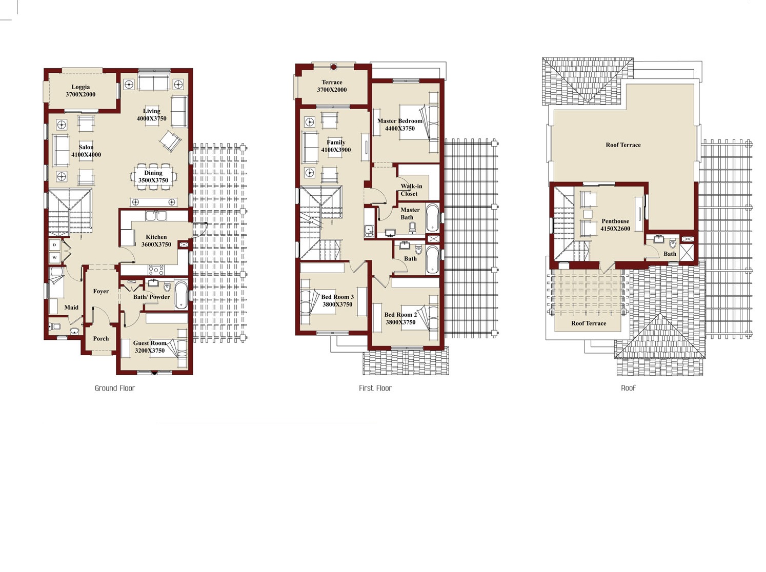 Floor plan for villa at Mivida