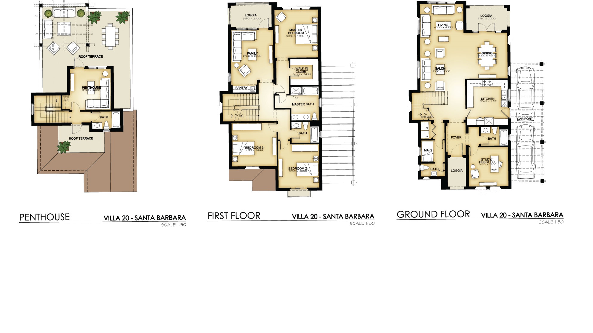 Floor plan for villa at Mivida