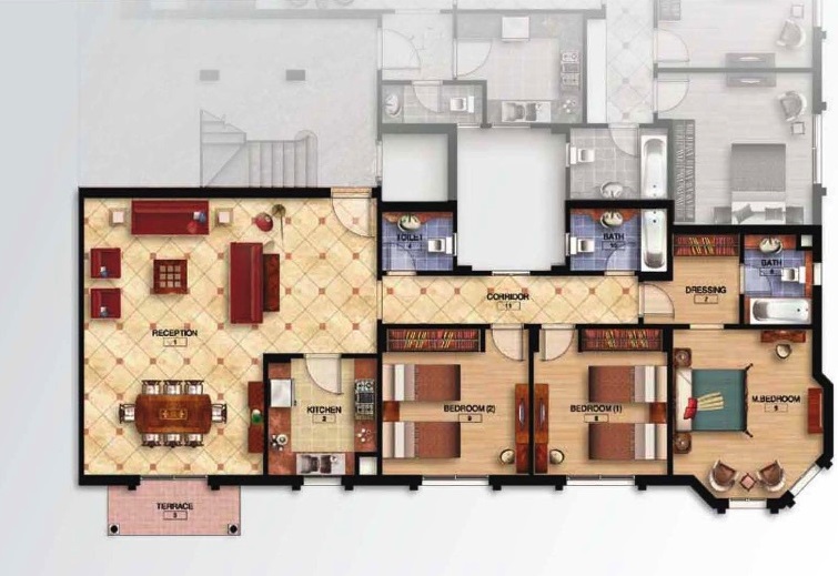 Floor plan for apartment at Mountain View Hyde Park