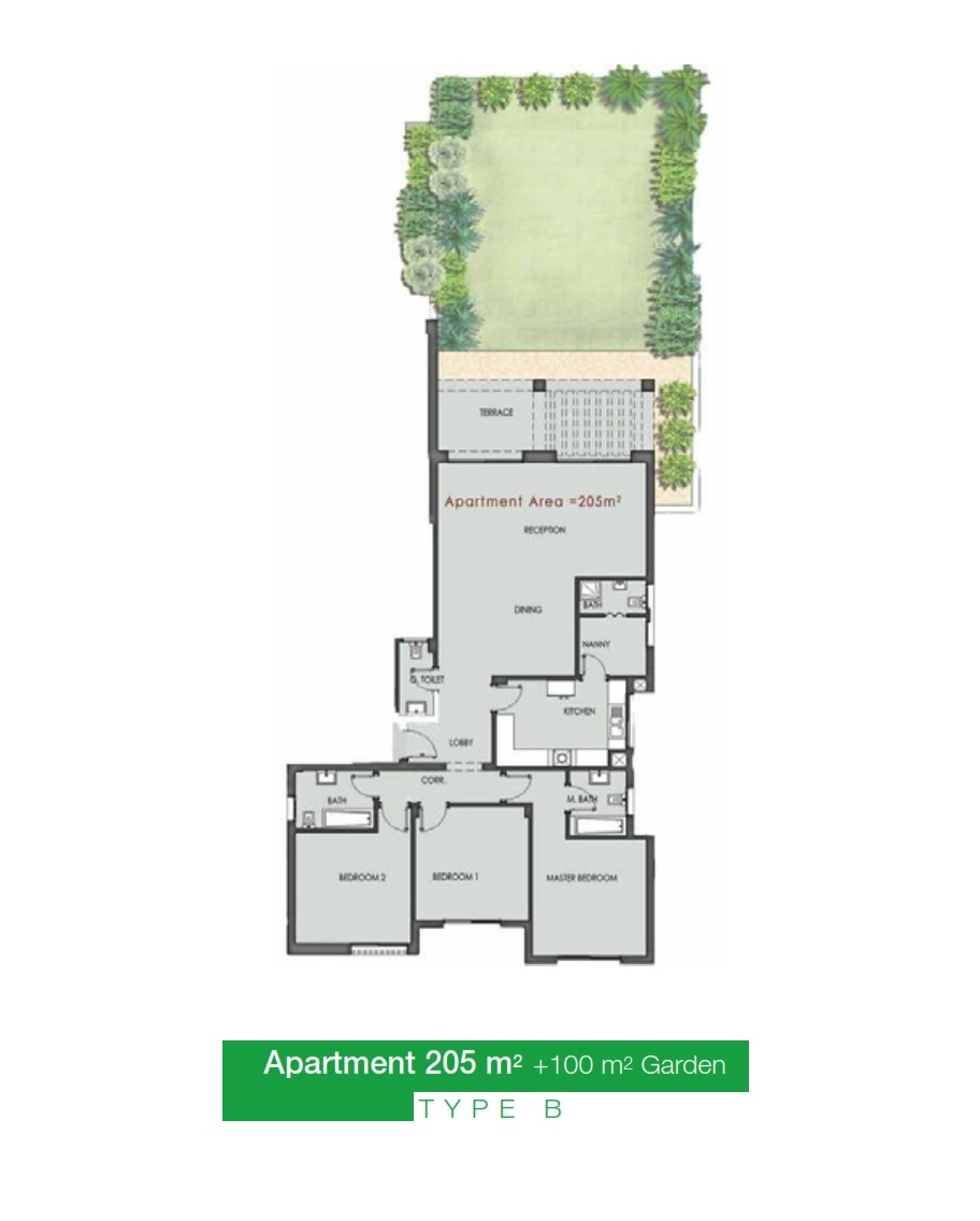 Floor plan for apartment at Park View - Haptown