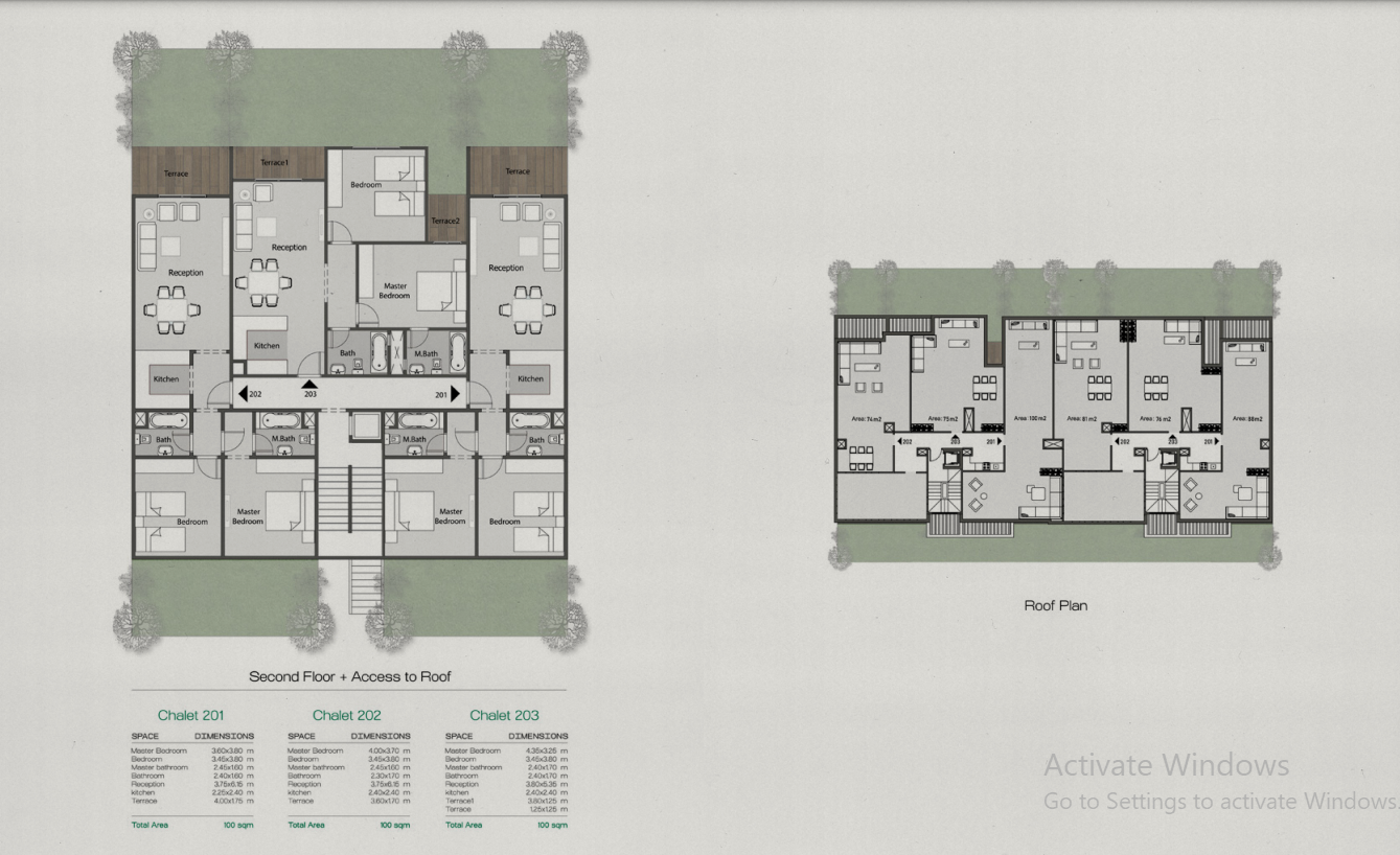Floor plan for chalet at Azha