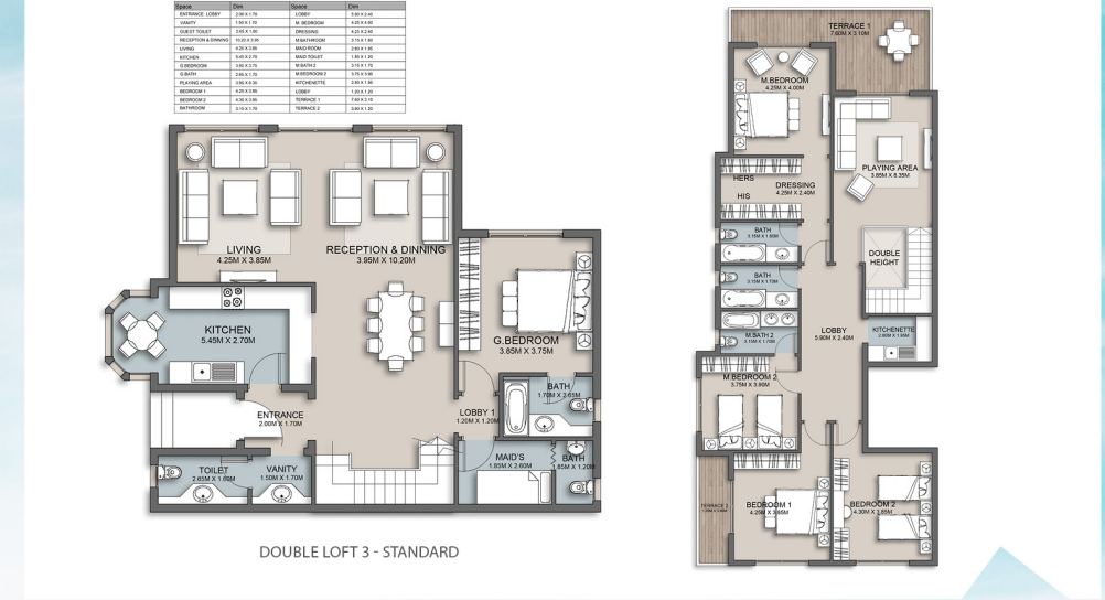 Floor plan for apartment at The Loft