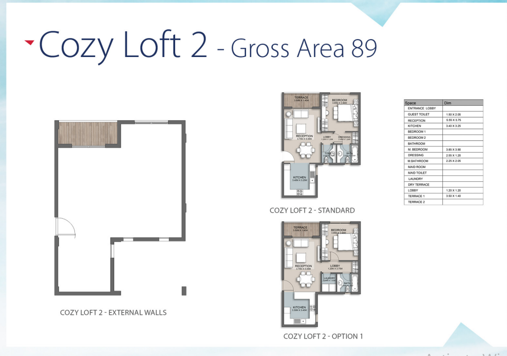 Floor plan for apartment at The Loft