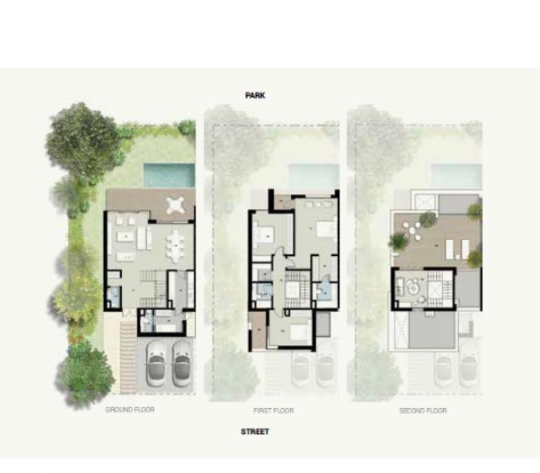 Floor plan for townhouse at ZED East