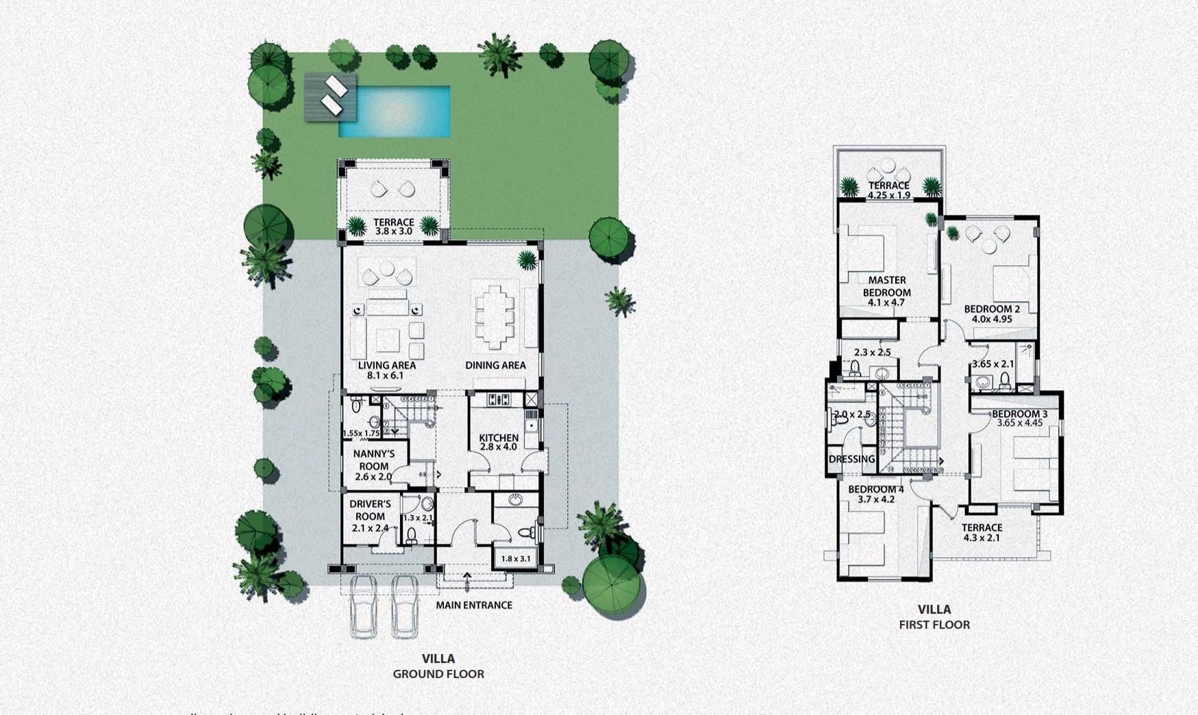 Floor plan for villa at Amwaj
