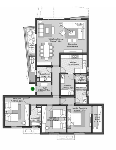 Floor plan for apartment at V Residences By Villette