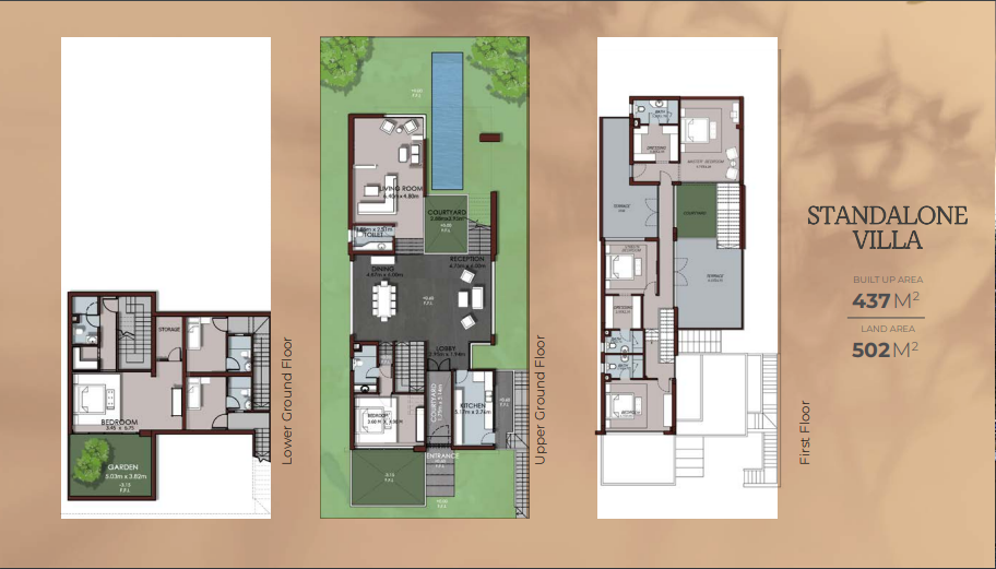 Floor plan for villa at The Waterway North Coast