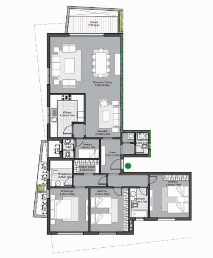 Floor plan for apartment at V Residences By Villette