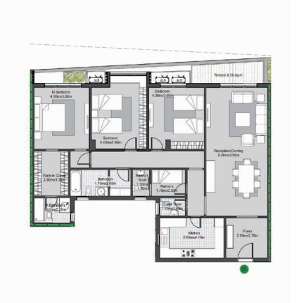 Floor plan for apartment at V Residences By Villette