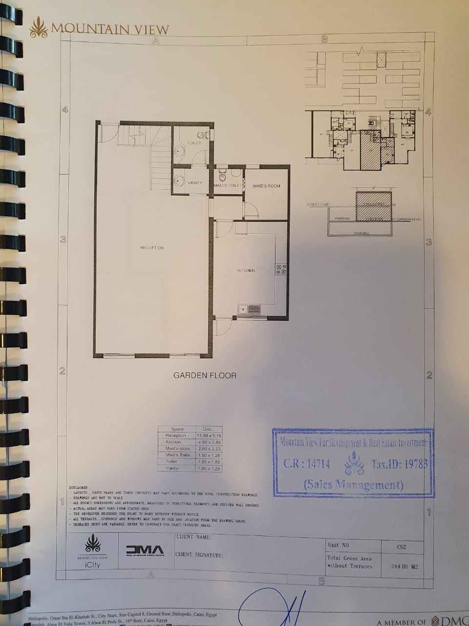 Floor plan for duplex at Mountain View ICity New Cairo