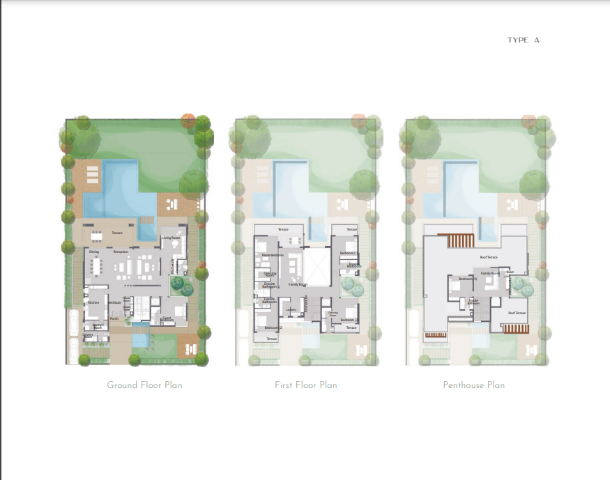 Floor plan for villa at Palm Hills New Cairo