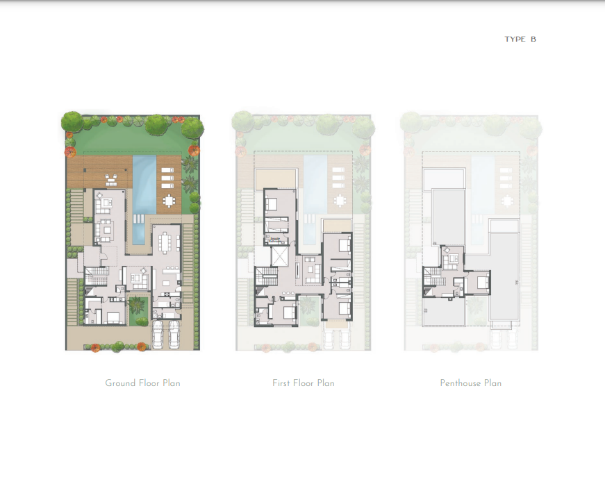 Floor plan for villa at Palm Hills New Cairo