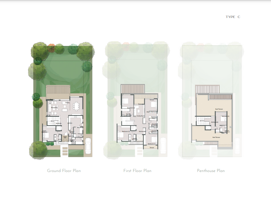 Floor plan for villa at Palm Hills New Cairo