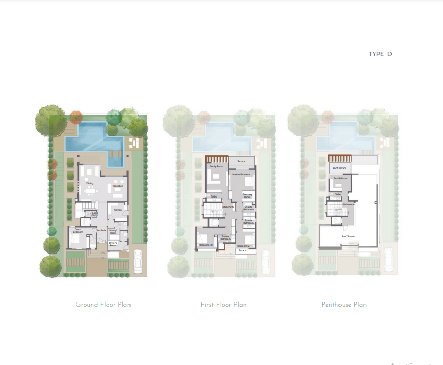 Floor plan for villa at Palm Hills New Cairo