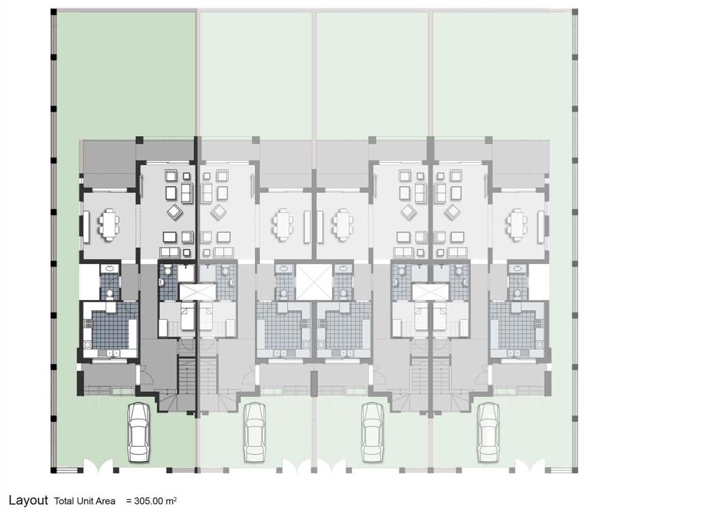Floor plan for townhouse at New Giza