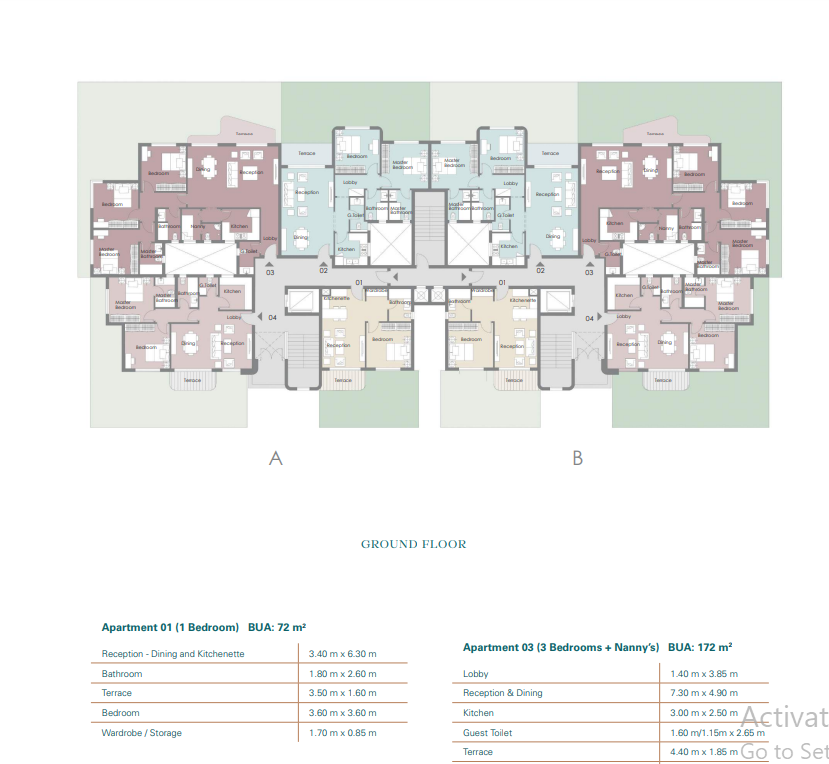 Floor plan for apartment at Palm Hills New Cairo