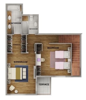 Floor plan for villa at Mountain View iCity October