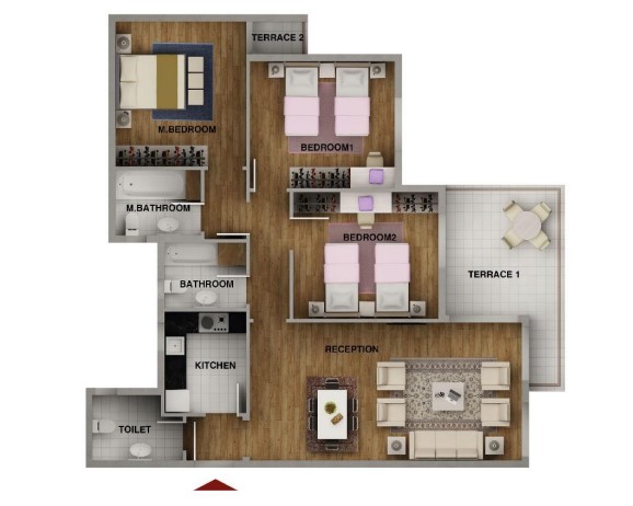 Floor plan for apartment at Mountain View iCity October
