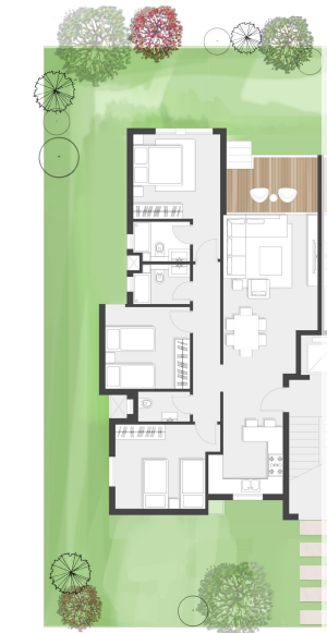Floor plan for chalet at Cali Coast Ras El Hekma