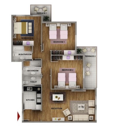 Floor plan for apartment at Mountain View iCity October