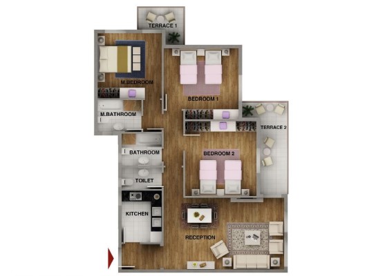 Floor plan for apartment at Mountain View iCity October