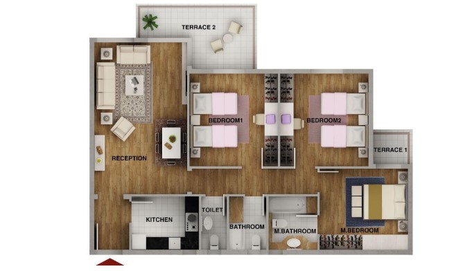 Floor plan for apartment at Mountain View iCity October