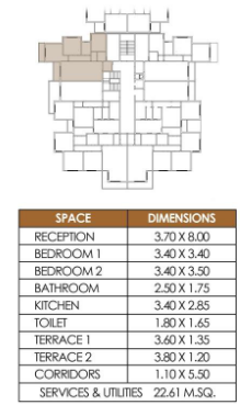Floor plan for apartment at Mountain View ICity New Cairo