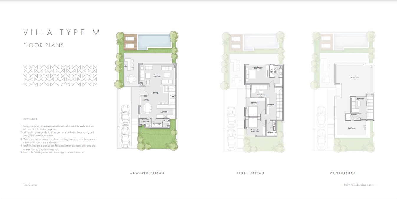 Floor plan for villa at The Crown
