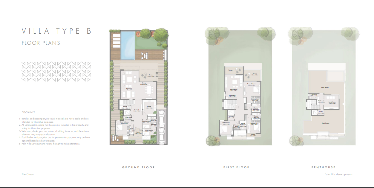 Floor plan for villa at The Crown