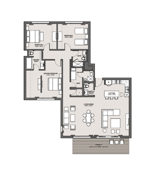 Floor plan for apartment at Marassi
