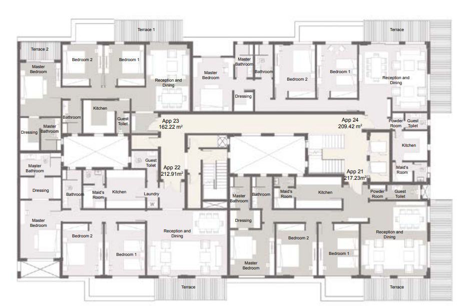 Floor plan for apartment at Palm Hills Alexandria