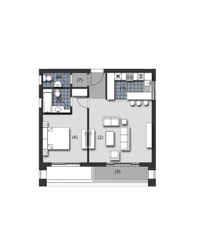 Floor plan for apartment at New Giza