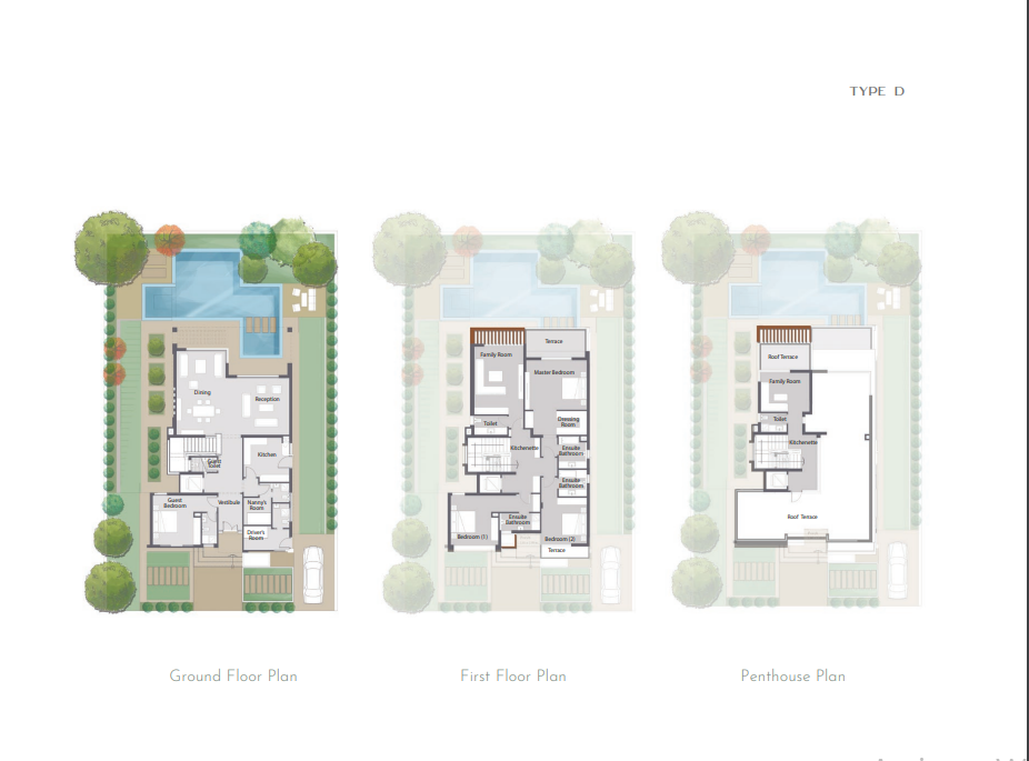 Floor plan for villa at Palm Hills New Cairo