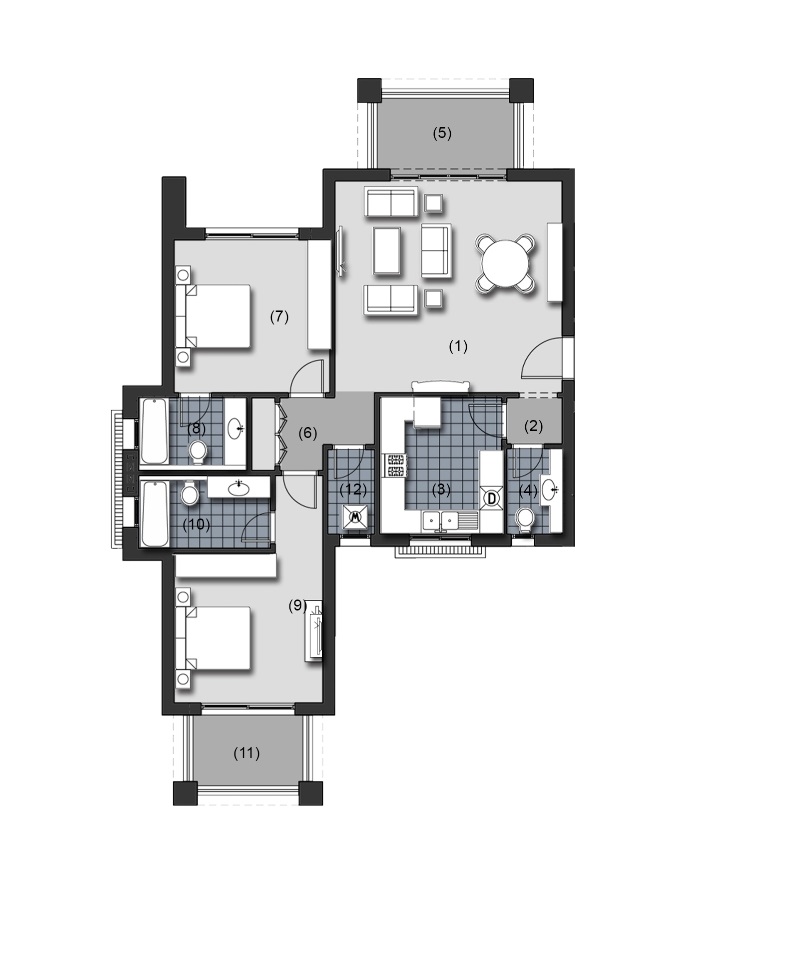 Floor plan for apartment at New Giza