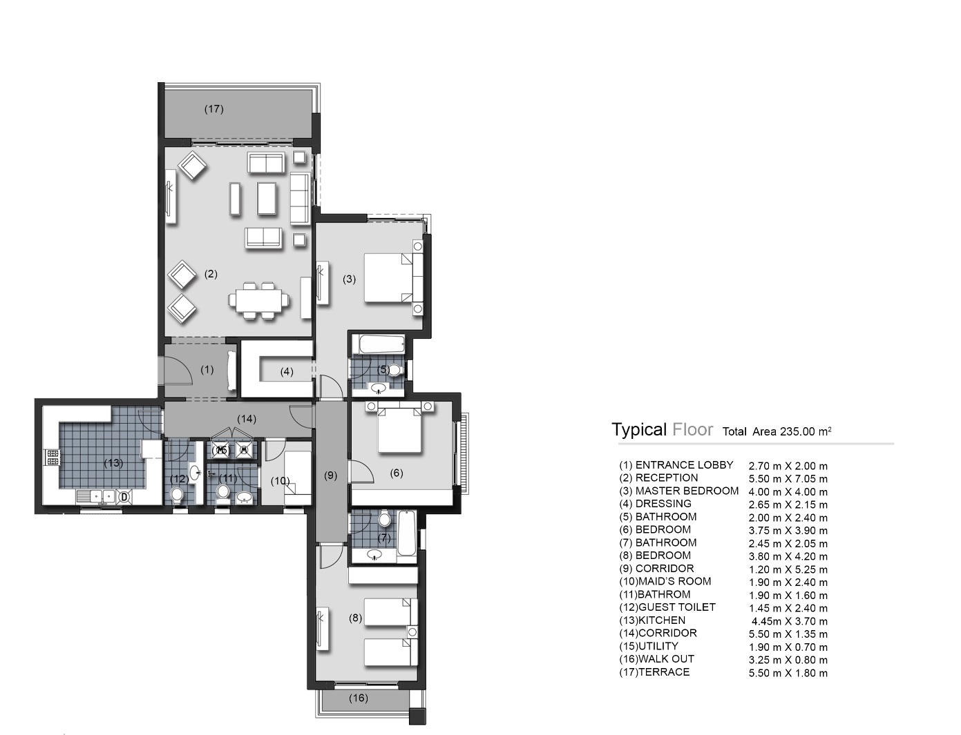Floor plan for apartment at New Giza