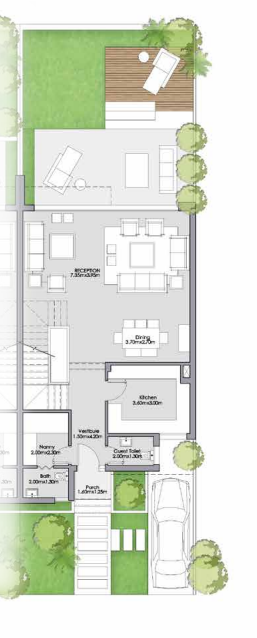 Floor plan for duplex at Palm Hills Alexandria