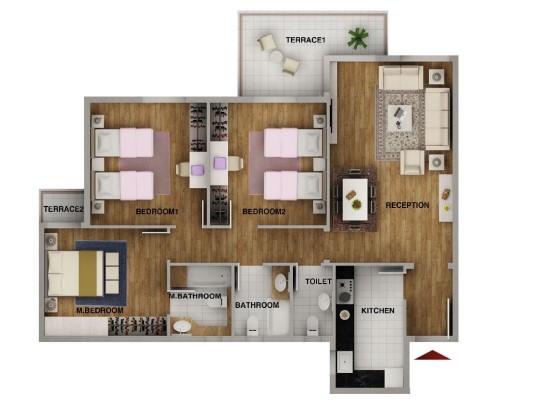 Floor plan for apartment at Mountain View iCity October
