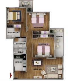 Floor plan for apartment at Mountain View iCity October