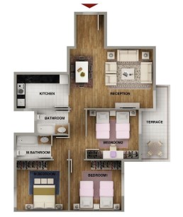 Floor plan for apartment at Mountain View iCity October
