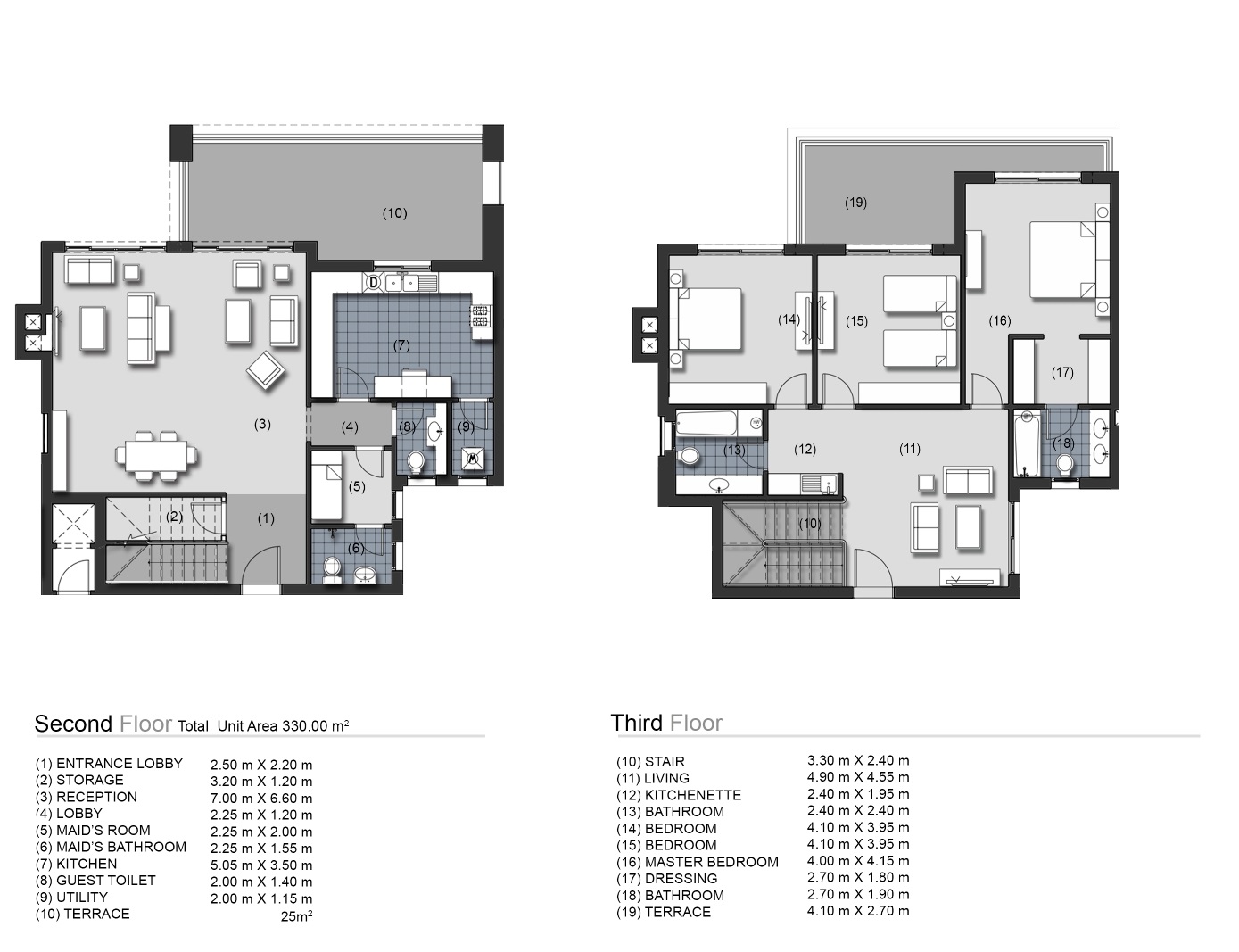 Floor plan for duplex at New Giza